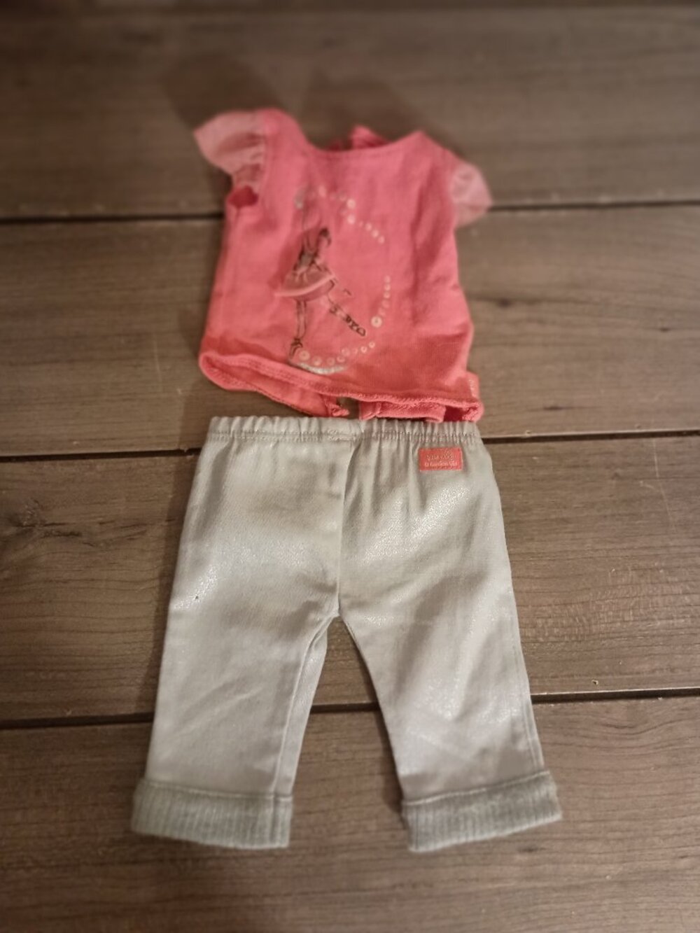 American Girl Doll Isabelle Ballerina Shirt and Sparkly Gray Pants